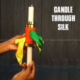 Candle through silk